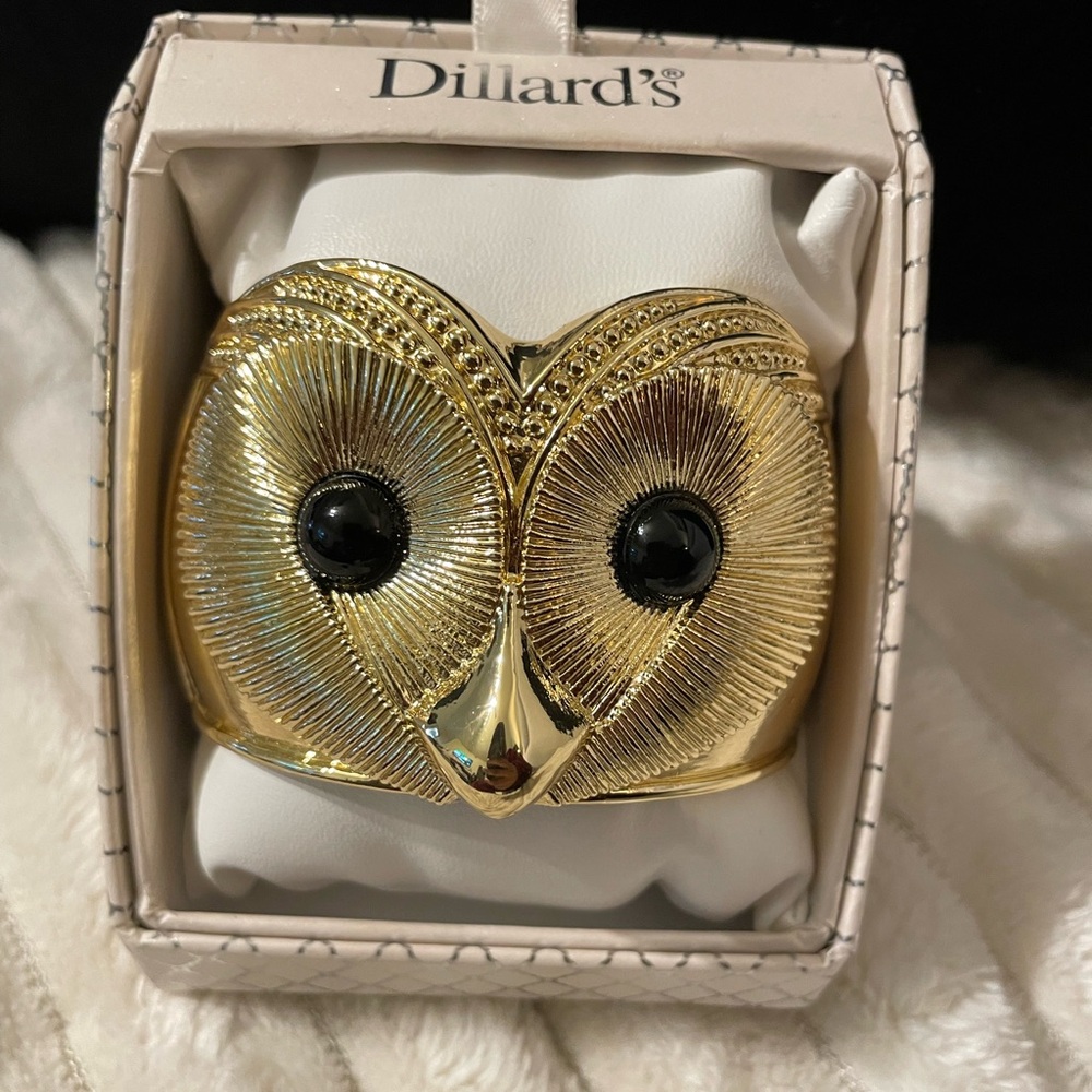 Dillard's Gold Owl Cuff Bracelet